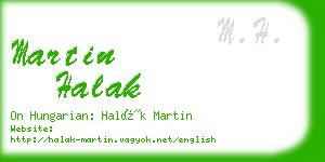 martin halak business card